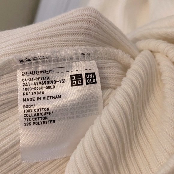 Uniqlo WOMEN COTTON RIBBED CREW NECK - Picture 4 of 4